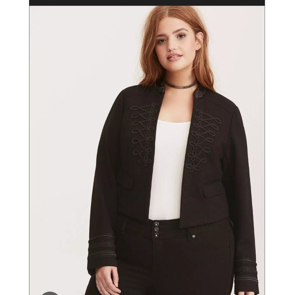 Torrid Black Military Women's Jacket Size: 2